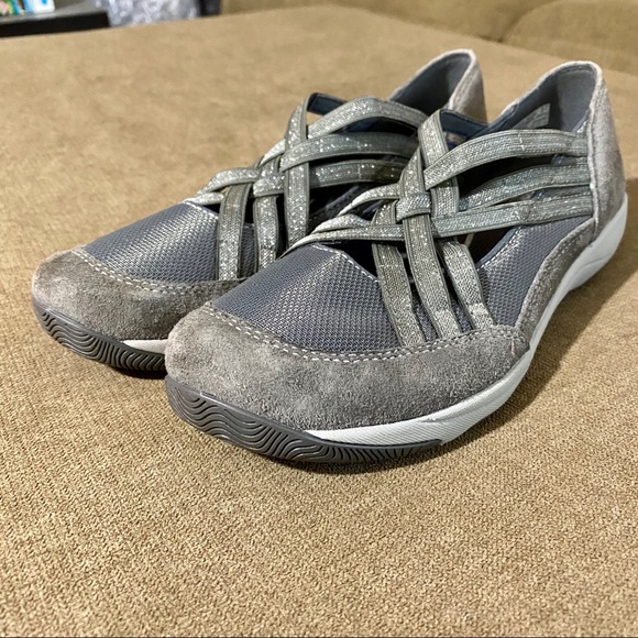 Dansko Hilde grey metallic slip on walking shoe - Picture 2 of 14